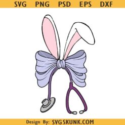 Coquette Easter Ears Stethoscope SVG