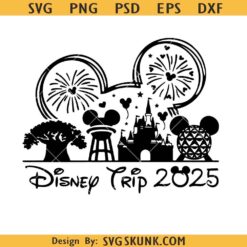Disney Trip 2025 svg, 2025 Family Trip Svg, Family Vacation Png, Minnie Mickey Castle svg