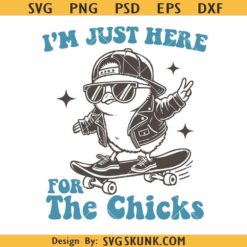 I'm Just Here for the Chicks Svg, Boys Easter SVG, retro Happy Easter svg