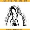Mother Mary outline svg, Virgen de Guadalupe svg, Virgin Mary svg