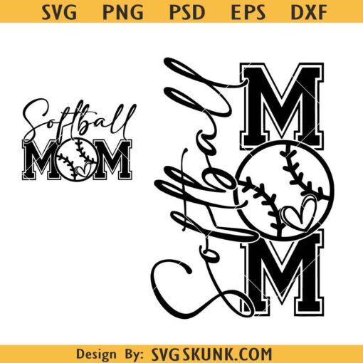 Softball mom SVG, Varsity Softball Mom svg, back and pocket design, Softball shirt svg
