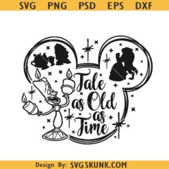 Tale as old as time SVG, Beauty and the beast SVG, Disney Characters svg