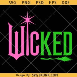 Wicked broom and wand SVG, Wicked Svg, Elphaba Glinda Svg Png