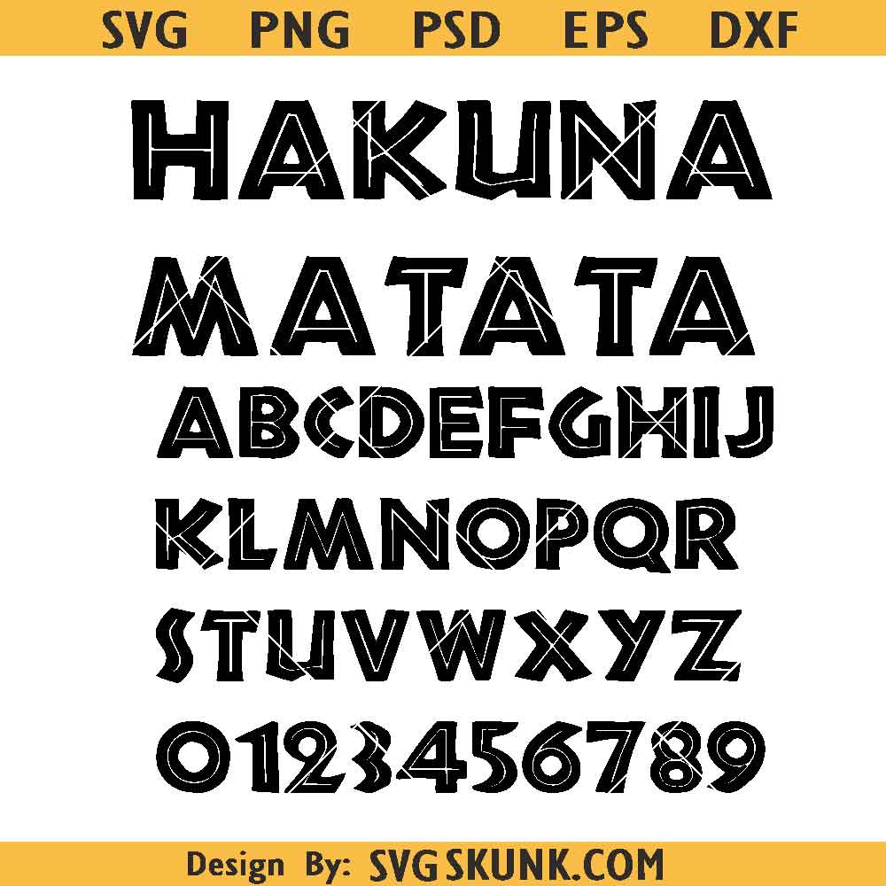 Hakuna Matata Font SVG Lion King Svg Lion King Font OTF Files