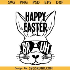 Happy Easter Bruh SVG PNG, Retro Easter Shirt Design, Boys Easter Svg