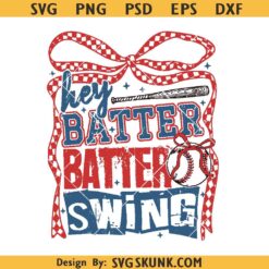 Hey batter batter Swing coquette Bow SVG PNG, Baseball Coquette Bow Png