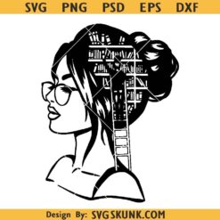 Just A Girl Who Loves Books SVG, Library Girl SVG, Book lover svg, Bookish svg