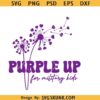 Purple up for military kids SVG, military child awareness svg, military family svg