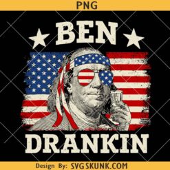 Ben Drankin Png, Vintage 4th Of July Png, President Drinking PNG, Independence Day Pn