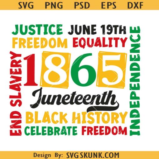 Celebrate Juneteenth SVG, 1865 Juneteenth SVG, Juneteenth SVG PNG, Black history SVG