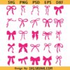 Coquette Bow SVG Bundle, Pink Coquette Bow Bundle Svg, Coquette Ribbon Bow Svg, Coquette Clipart
