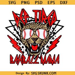 Def Tired Baseball Mama Png svg, Baseball Mama Sublimation, Baseball Game Day svg png