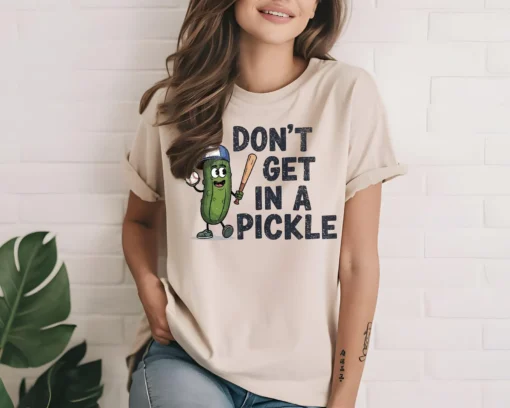 Don't Get in a Pickle PNG, Retro baseball SVG,