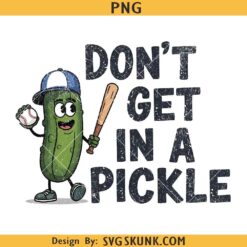 Don't Get in a Pickle PNG, Retro baseball SVG, Gift For Mama, Womens Baseball shirt svg png
