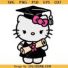 Girl Graduation Kawaii Kitty SVG, Graduate Hello Kitty Svg, Girl Grad Shirt Svg, Kitty Clipart