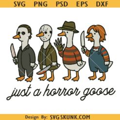 Just a horror goose png svg, Halloween Silly Goose png svg, Halloween Goose png svg