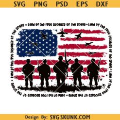 Land of the free USA flag PNG SVG, Land of the free Png, Veterans day png, honor and remember png svg