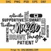 Nurse Word Art Svg, Nurse Affirmation words svg, Nurse shirt svg, Nurses svg