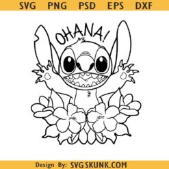 Ohana Lilo and Stitch SVG, Ohana means family svg, Lilo and Stitch SVG, Stitch quote Cricut