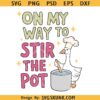 On My Way To Stir The Pot goose Svg, Cute Silly Goose Svg