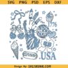 Retro America Coquette Png svg, statue of liberty coquette bow svg png, 4th of July coquette bow png svg