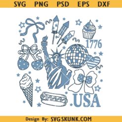 Retro America Coquette Png svg, statue of liberty coquette bow svg png, 4th of July coquette bow png svg