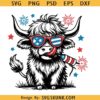4th July Heifer SVG PNG, Retro Fourth of July Svg, Western Cow Png, Independence Day png svg