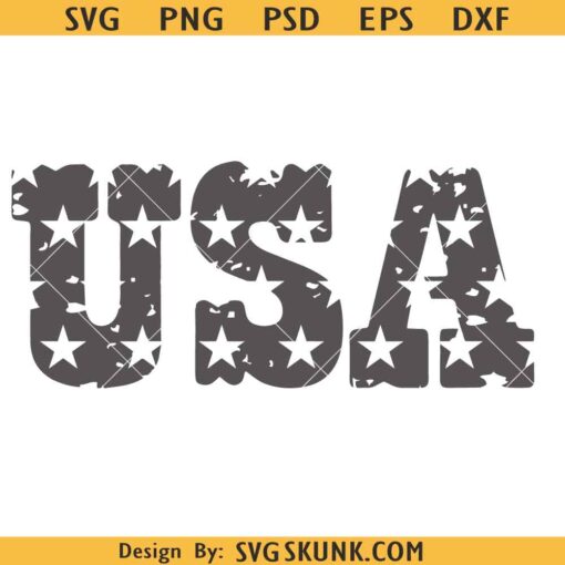 Distressed USA Svg Png Cut File for Cricut, Grunge Patriotic Shirt Designs, 4th Of July Svg