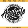 Funny Professional Asshole Svg, Inappropriate Svg, Funny Dad Svg, Adult Humor Svg