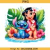 Lilo Stitch Summer Vibes Watercolor Splash Png