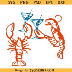 Martini Lobster SVG, Funny Martini Lobster Png, Lobster Svg, Fisherman Aesthetic Sublimation