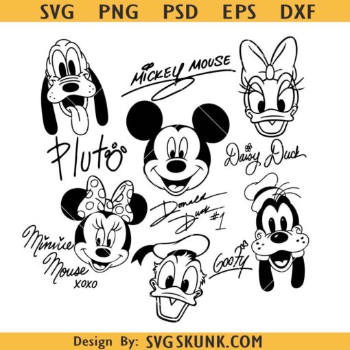 Mickey and friends svg, Disney Friends SVG, Mickey Co svg