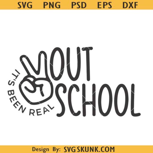 Peace Out School SVG PNG, Last Day of School Svg, School is out for Summer Svg, End of School Svg