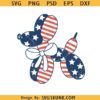 Patriotic Balloon Dog png, Retro Patriotic Balloon Dog svg png, distressed patriotic balloon png
