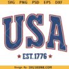 Retro USA est 1776 svg png, 4th of July svg png, USA est 1776 png, Independence Day svg