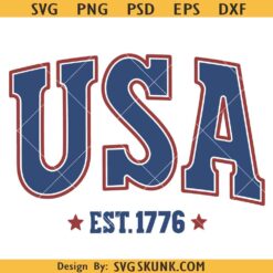 Retro USA est 1776 svg png, 4th of July svg png, USA est 1776 png, Independence Day svg