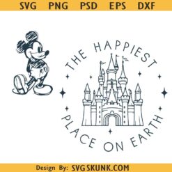 The Happiest Place On Earth Svg Png, Disney Castle svg png, Mickey Castle SVG PNG