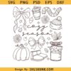 Cozy Season coquette bow png, Fall vibes Png, Fall Sublimation Png, Fall pumpkin Png, Autumn Season png
