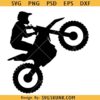 Motocross Rider Svg, Motocross bike Svg, biker silhouette svg, Motocross racing svg png