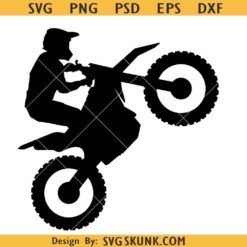 Motocross Rider Svg, Motocross bike Svg, biker silhouette svg, Motocross racing svg png