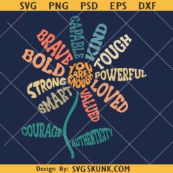 You are enough Brave courageous SVG PNG, You are PNG, positive quotes svg, self love SVG PNG