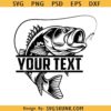 Bass Fishing Monogram Svg, Fishing Split Frame SVG, Fishing Svg, Bass Clipart