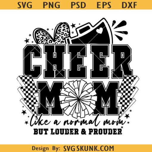 Cheer mom like a normal mom SVG, cheer mom svg, game day shirt svg, cheer mom svg