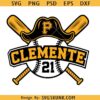 Clemente 21 Svg, Clemente 21 Png, Roberto Clemente Svg, Puerto Rico Baseball svg png