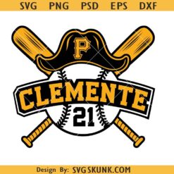 Clemente 21 Svg, Clemente 21 Png, Roberto Clemente Svg, Puerto Rico Baseball svg png