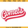Comets svg, Comets Fan svg, Comets Mascot SVG PNG, Team Spirit Shirt Png, retro Comets SVG PNG