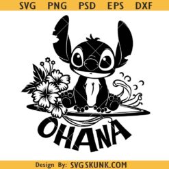 Family Ohana Stitch SVG, Family Ohana Svg, Ohana Means Family Svg Png