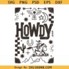 Howdy Cowboy Retro Floral Western SVG, Howdy Cowboy SVG, Trendy Western Design, Western PNG
