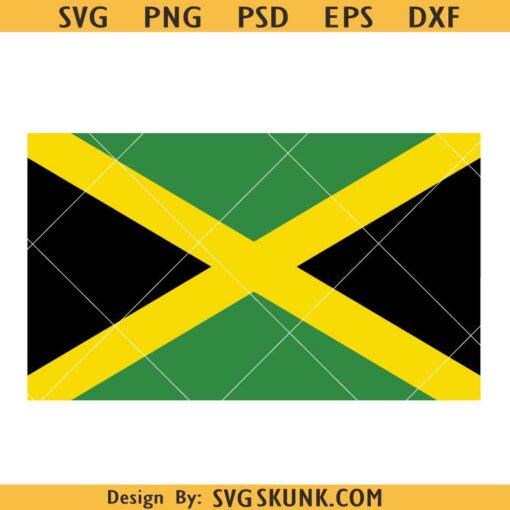 Jamaica Flag Svg, Jamaican flag SVG, Reggae jamaica, Reggae flag svg, Bob Marley flag svg