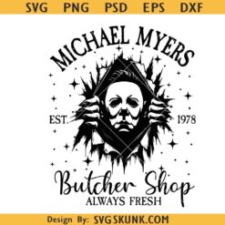 Michael Myers Butcher shop SVG, Michael Myers Halloween Svg, Horror Friends SVG PNG